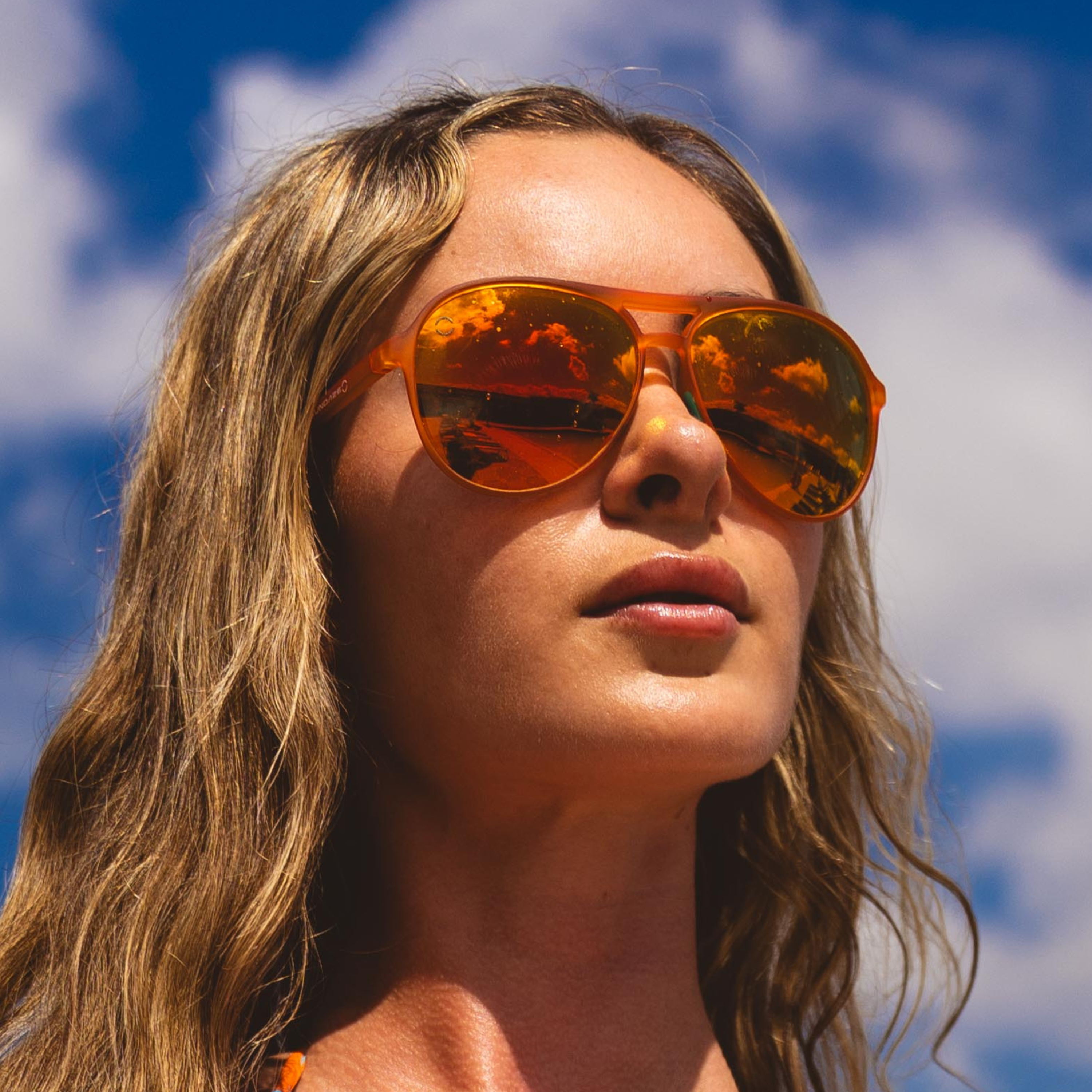 All Red Aviator Sunglasses
