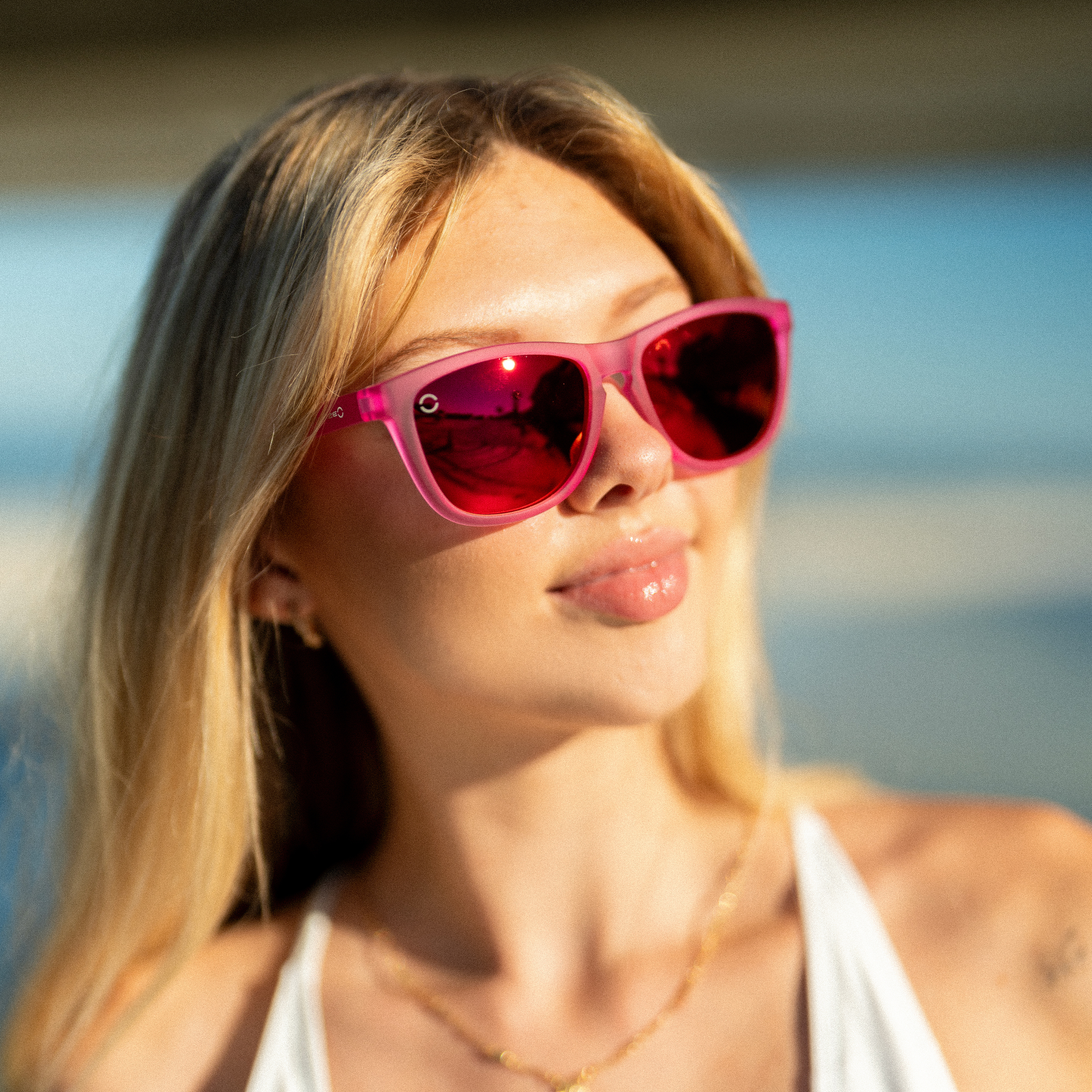 Pink Lemonade Sunglasses – Hot Pink Frame, Pink Mirror Lens