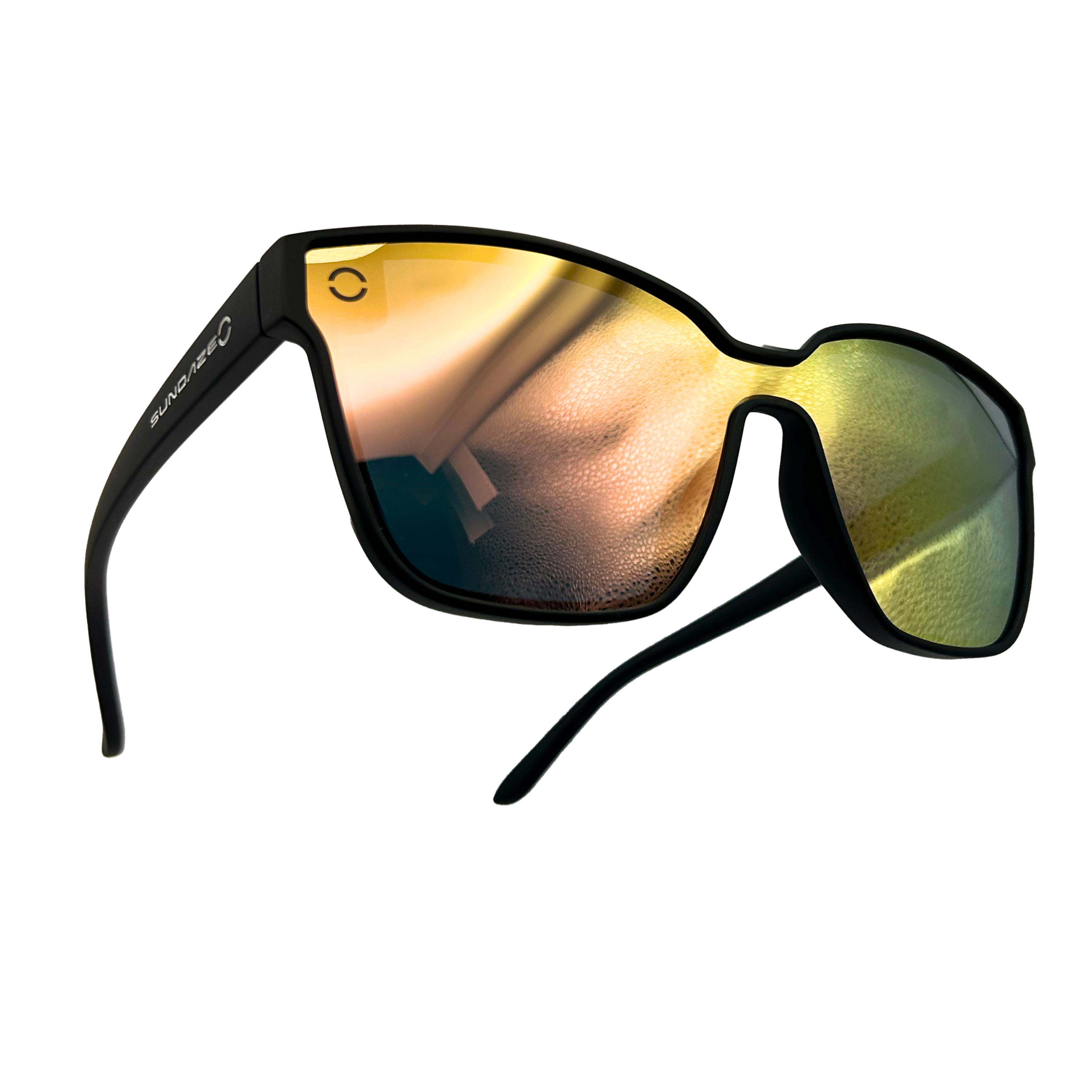 Pink/Yellow Mirror Lenses Polarized Sunglasses