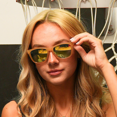 Polarized Gold Lenses, Matte Orange Frame