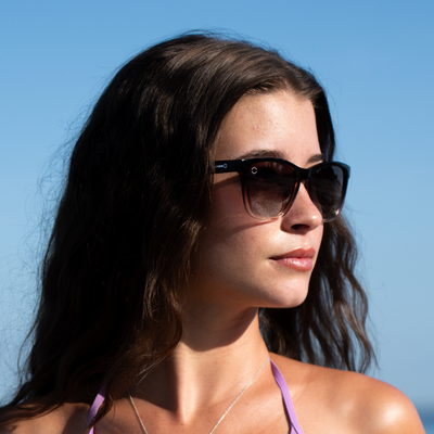 Polarized Sunglasses with Gradient Brown Lenses